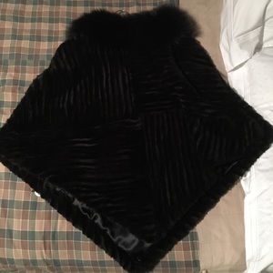 Faux Faur Poncho